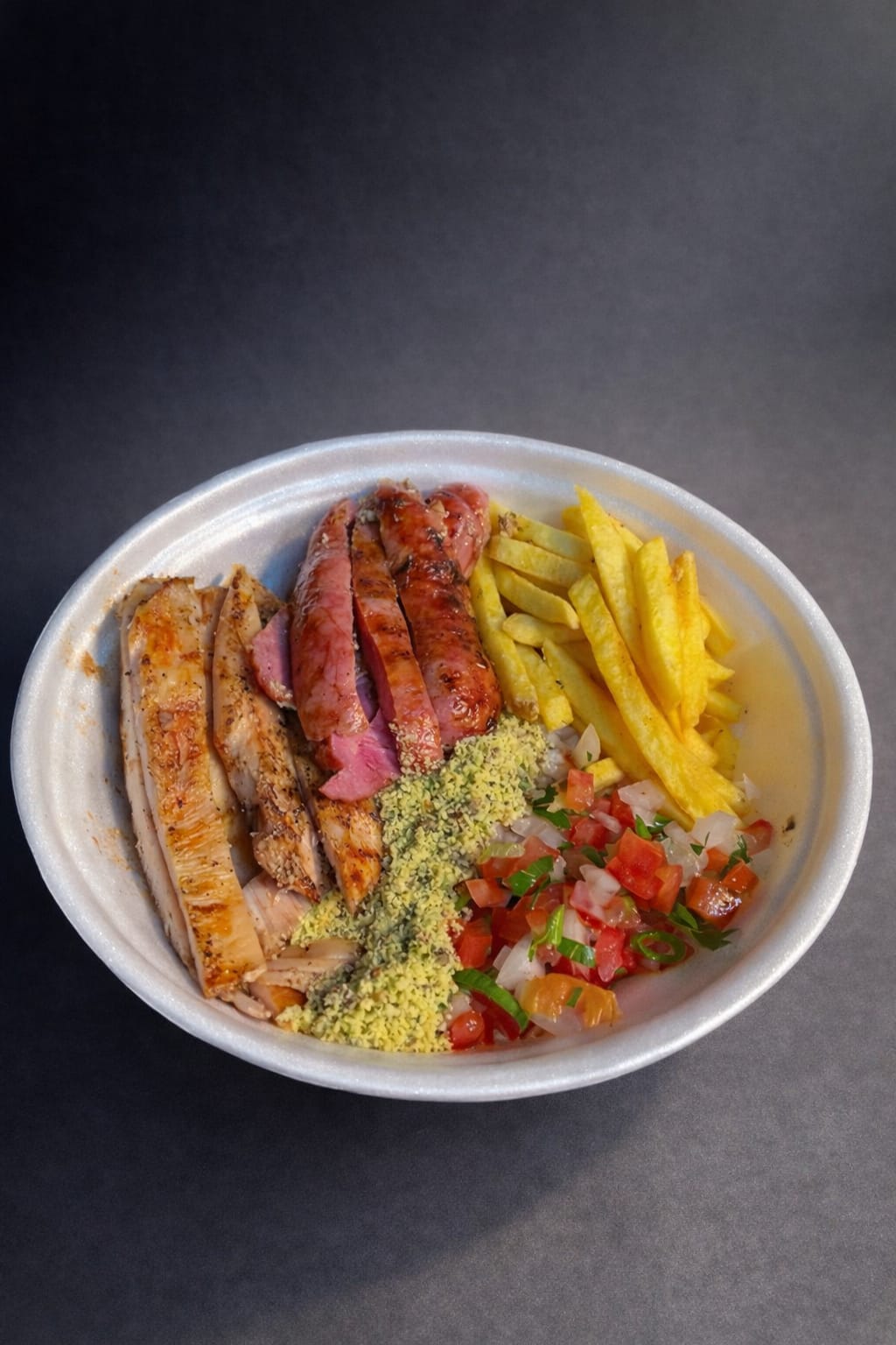 frango com linguiça