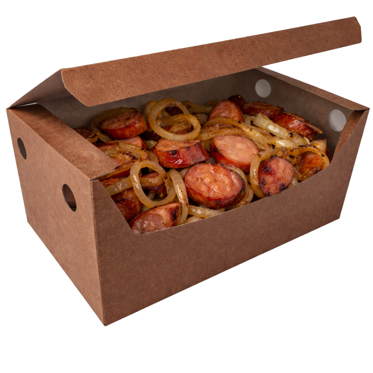 4- Porção de Linguiça Suína Fina com cebola