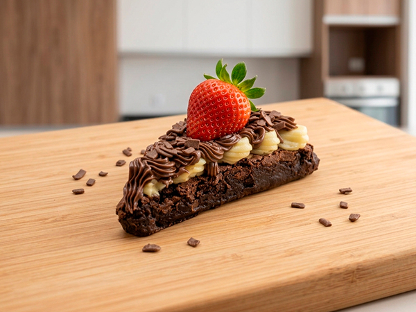 Fatia de Brownie - Ninho com Nutella
