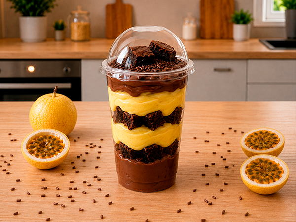 Copo da Felicidade de Maracujá com  Brownie 250g