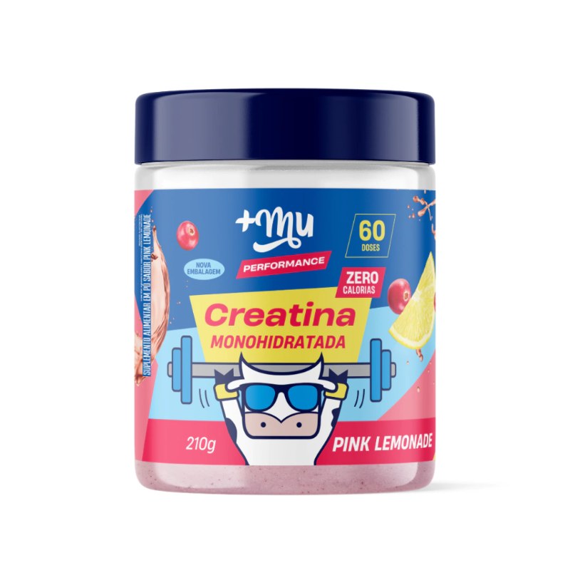 CREATINA MONOHIDRATADA PINK LEMONADE 210G - +MU