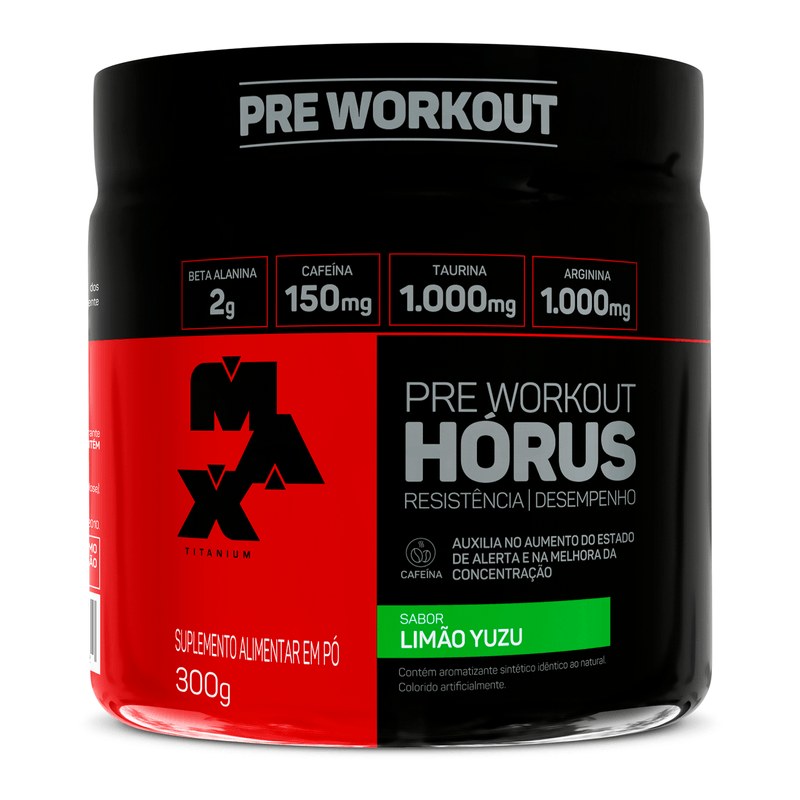 HORUS PRÉ-TREINO 300G LIMO YUZU - MAX TITANIUM