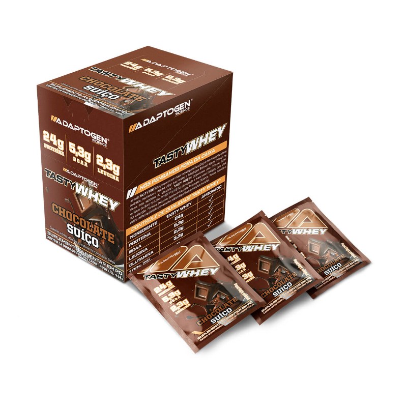 SACHÊ TASTY WHEY CHOCOLATE SUÍÇO 34G - ADAPTOGEN