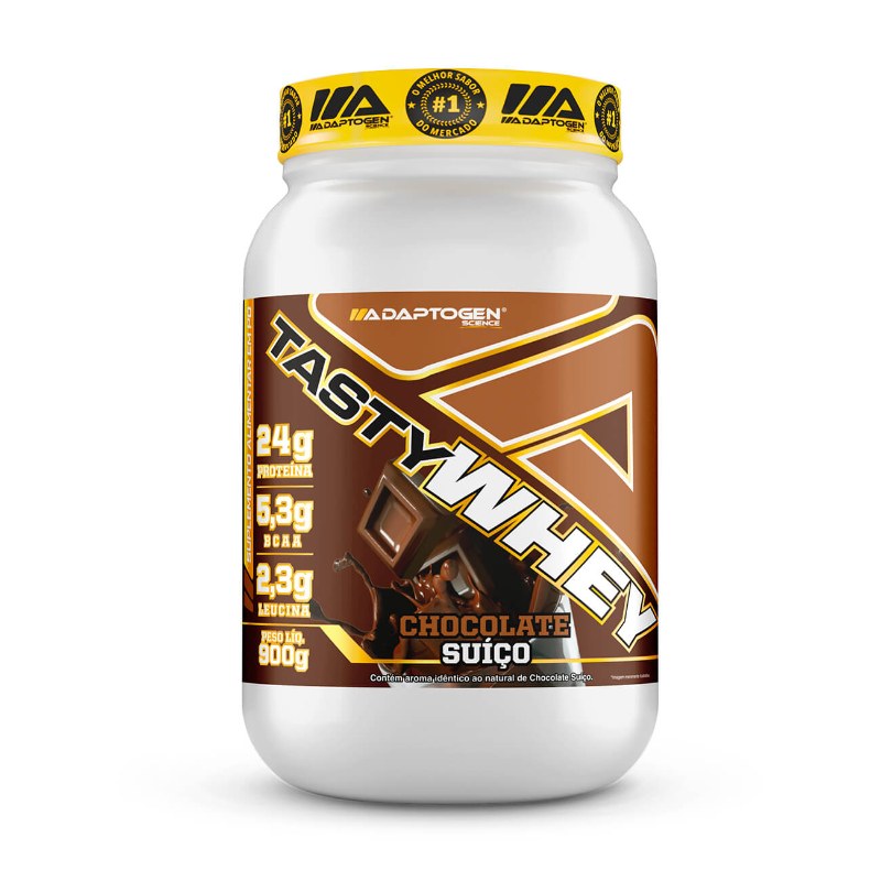 TASTY WHEY CHOCOLATE SUÍÇO 900G - ADAPTOGEN