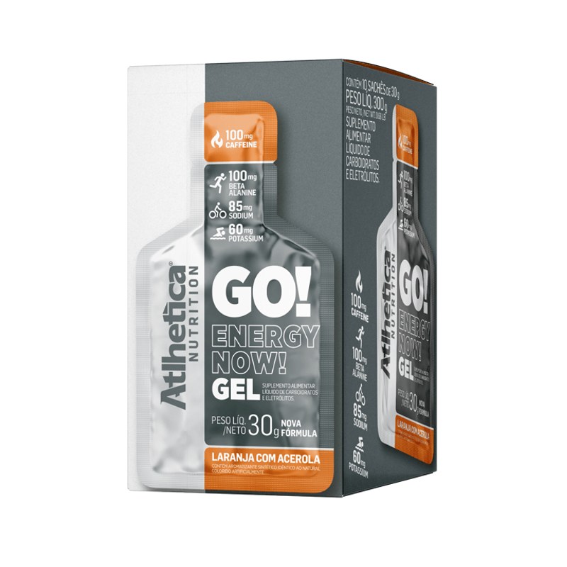 GO ENERGY NOW GEL LARANJA COM ACEROLA 30G - ATLHETICA