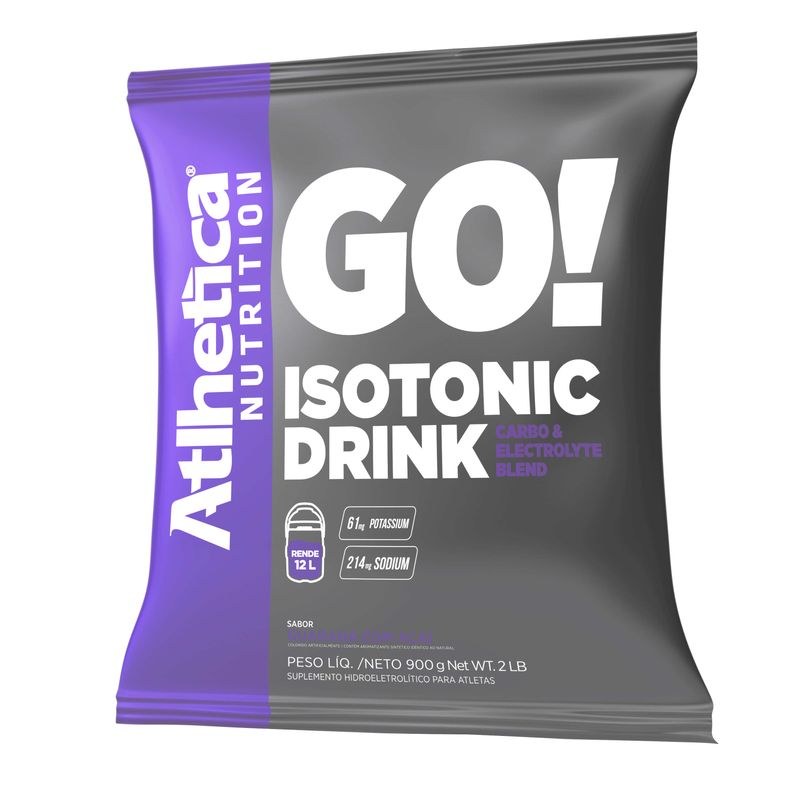 GO ISOTONIC DRINK GUARANÁ COM AÇAÍ 900G - ATLHETICA