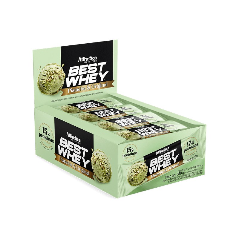 BEST WHEY BAR PISTACHE 49G - ATLHETICA