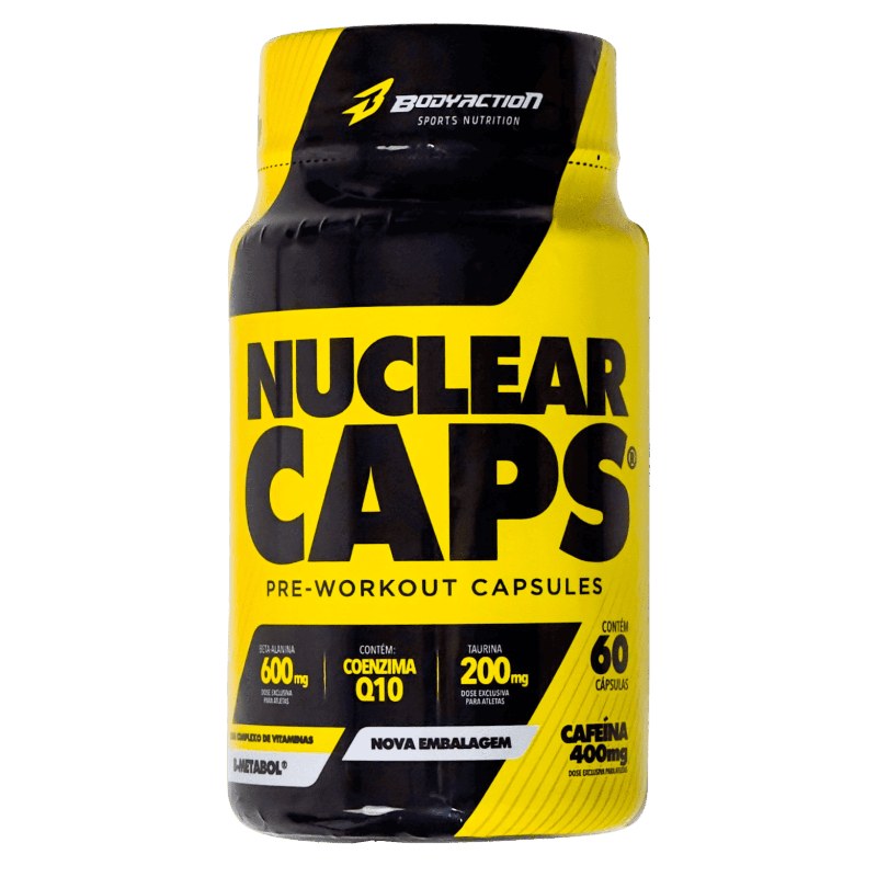 NUCLEAR CAPS PRÉ-TREINO 60 CÁPSULAS - BODYACTION