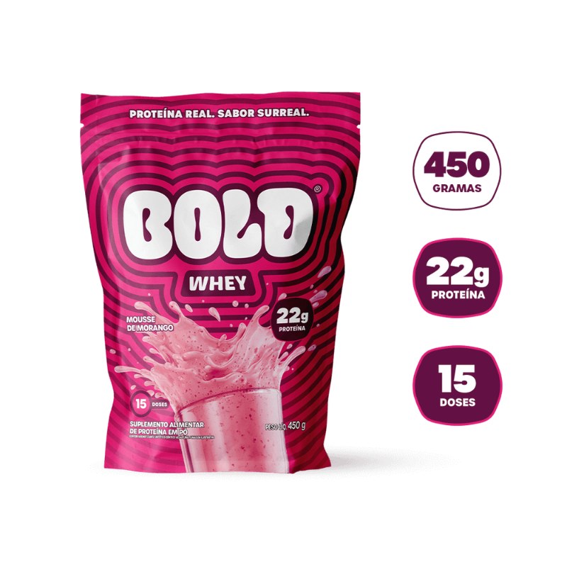BOLD WHEY MOUSSE DE MORANGO 450G - BOLD