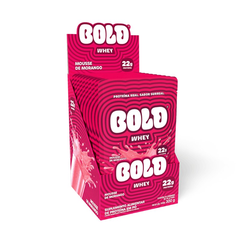 SACHÊ BOLD WHEY MOUSSE DE MORANGO 30G - BOLD