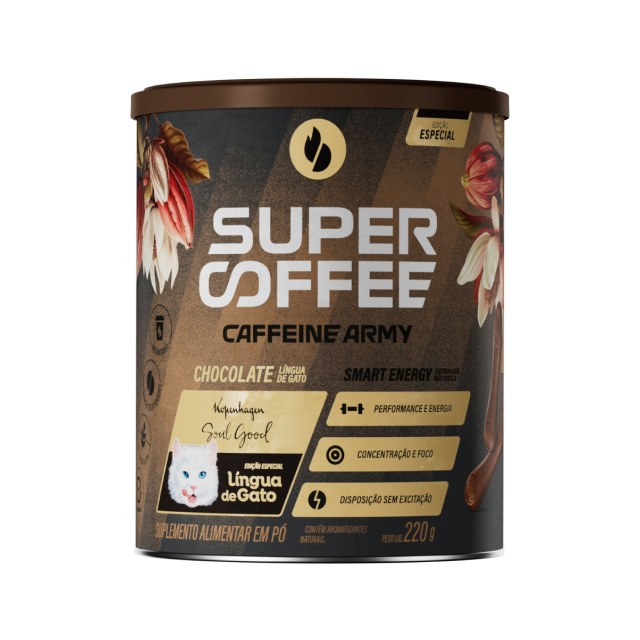SUPERCOFFEE LÍNGUA DE GATO 220G - CAFFEINE ARMY