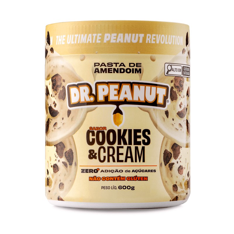 PASTA DE AMENDOIM COOKIES & CREAM 600G - DR. PEANUT