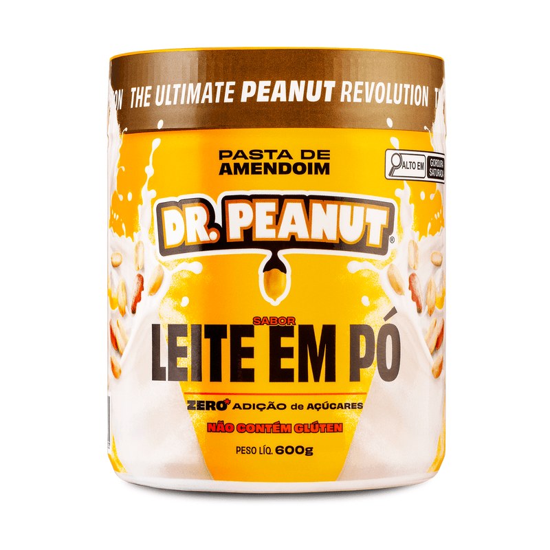 PASTA DE AMENDOIM LEITE EM PÓ 600G - DR. PEANUT