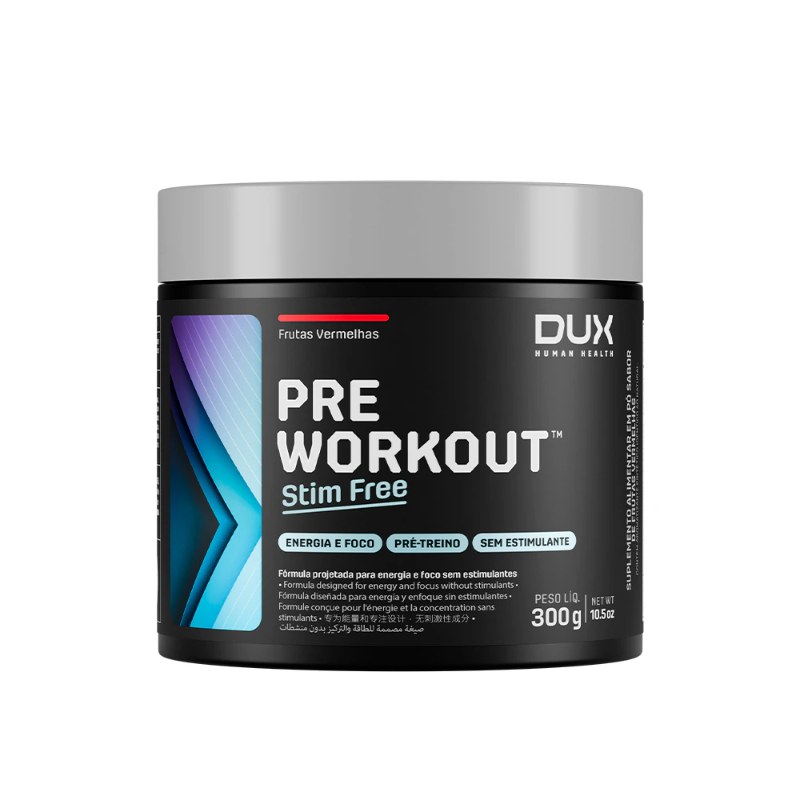 PRE-WORKOUT STIM FREE FRUTAS VERMELHAS 300G - DUX