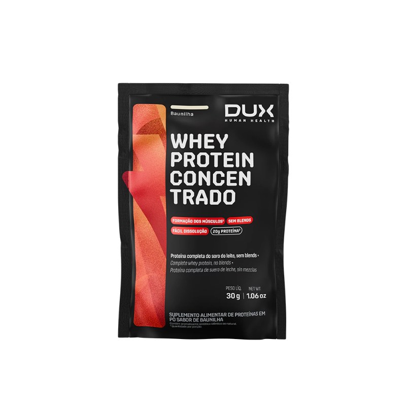 SACHÊ WHEY PROTEIN CONCENTRADO BAUNILHA 30G - DUX